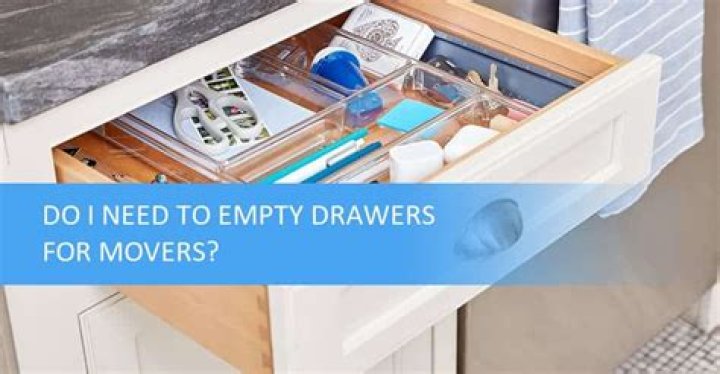 Do I need to empty drawers for movers?