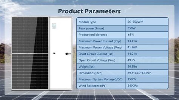 How big is a 500 watt solar panel?