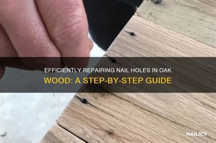 How do you fill nail holes in wood before staining?