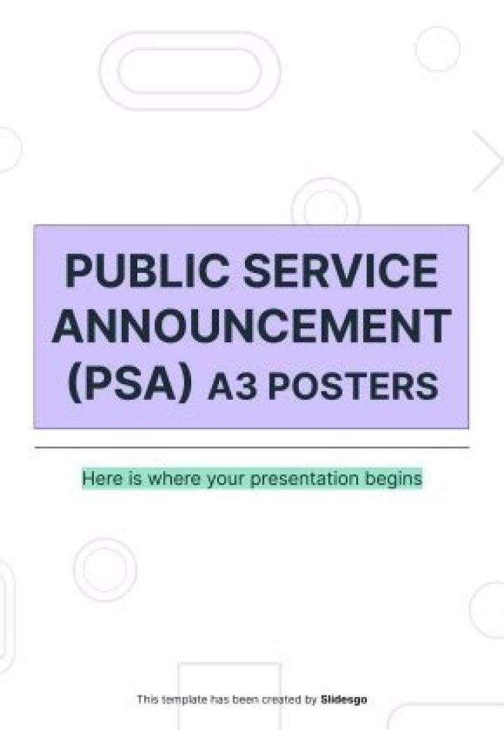 What are the purpose of a public service campaign?