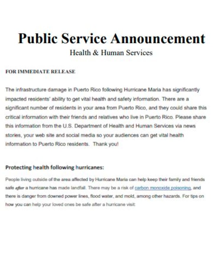What are two common elements of a public service announcement?