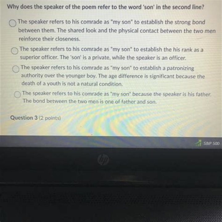 What does the speaker of the poem imply about his role in the world?