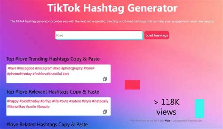 What hashtags are trending on TikTok?