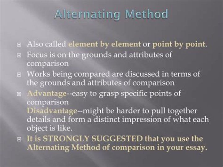 What is the alternating method?