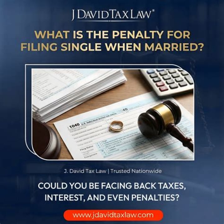 What is the penalty for filing single when married?