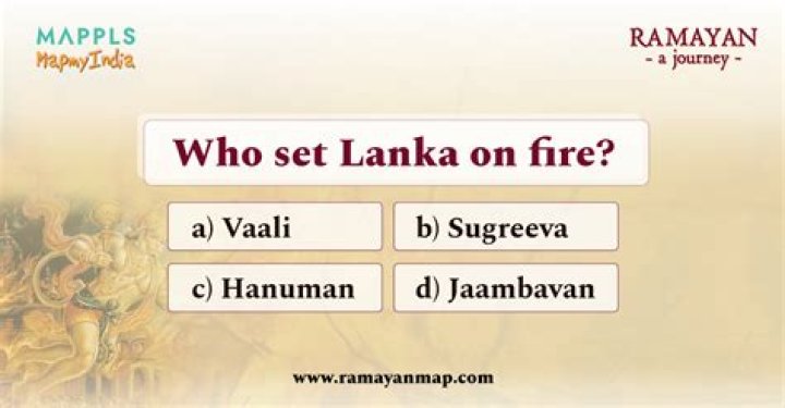 Who set Lanka on fire?