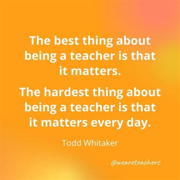 Why is being a teacher so hard?